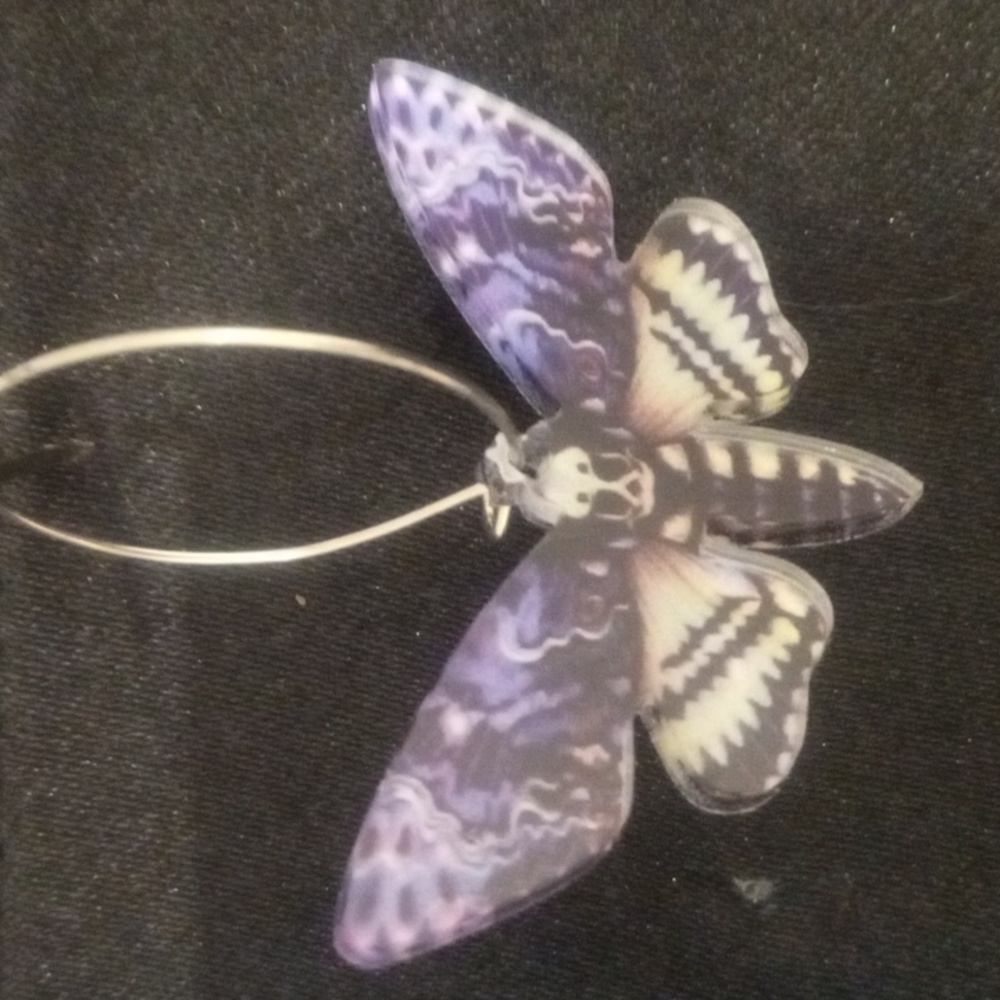 Deathmoth earings purple